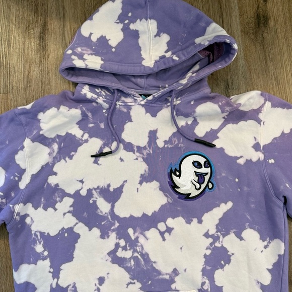 Team Ninja X Jessica Blevins Gamer Hoodie Size L Purple Tie Dye Sweatshirt Audio - Picture 3 of 8